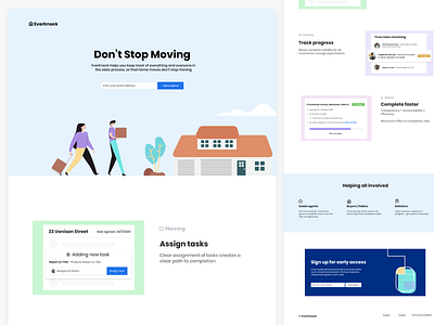 Landing page | Proptech branding colour daily ui design figma home homepage illustration landing page landing page concept marketing site moving product design property startup ui uipractice ux visual webflow
