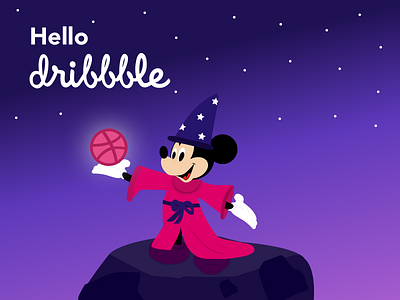 Welcome Shot disney hello dribbble mickey mouse welcome shot