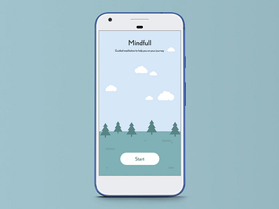 "Mindfull" • Mediation PoC design figma meditation meditation app principle principleapp product design ui ui design uipractice uiux