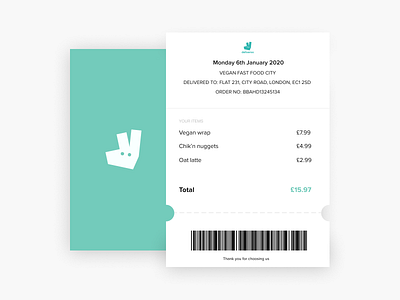 Daily UI #17 | Receipt