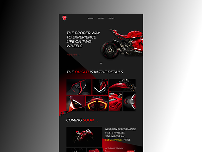 Ducati Web Design design graphic design ui web design