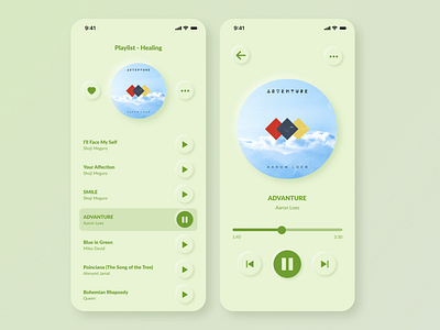 Simple Music Player Apps app design graphic design musi ui ux