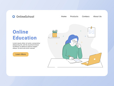 Online education illustration