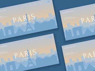 Paris Skyline background design illustration paris silhouette skyline vector