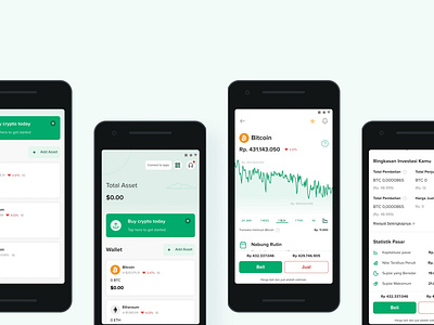 Crypto App Exploration mobile ui