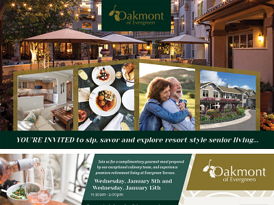 Oakmont of Evergreen Spec Postcard direct mail postcard senior