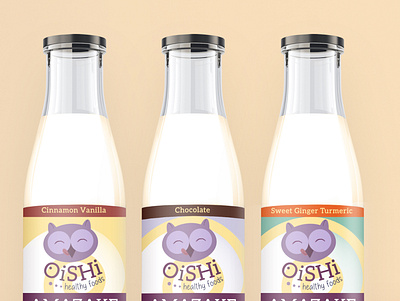 OISHI AMAZAKE MOCKUP v2 beverage design branding label design logo packaging