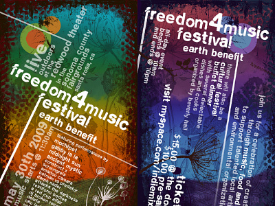 Freedom4Music Handbill digital art flyer graphic design handbill poster