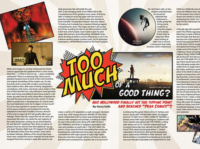 Famous Monsters 2 Page Article Spread article design graphic design magazine magazine design print design