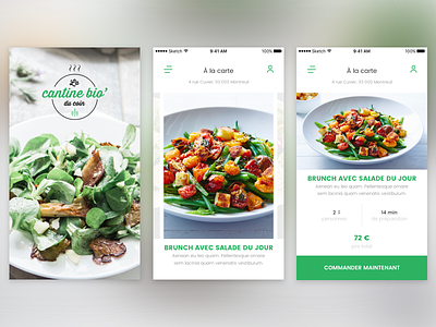 La cantine bio app bio design food mobile ui ux