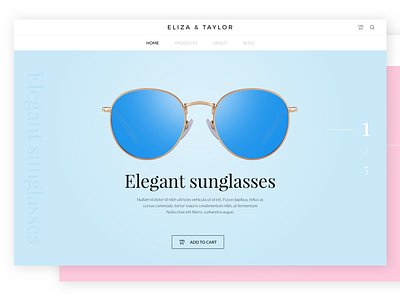 E-commerce sunglasses website