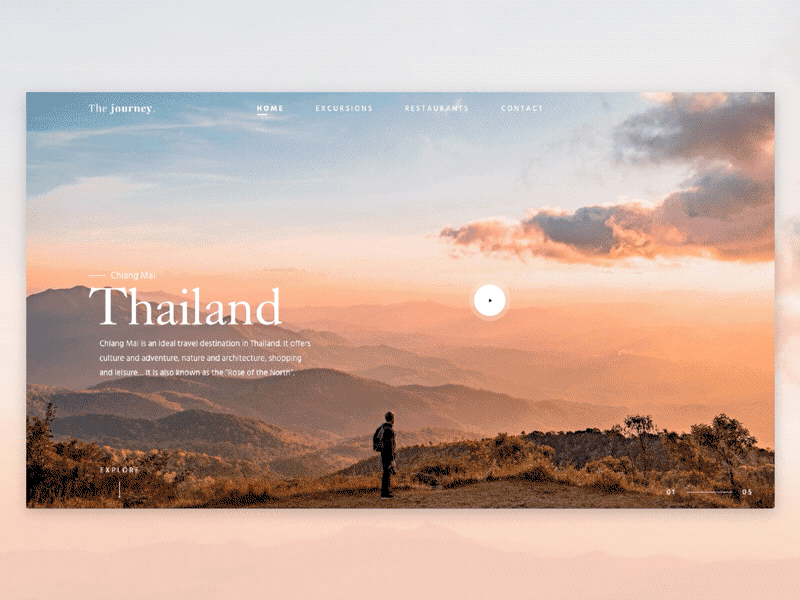 The journey - Thailand animation asia design discover interaction interaction design principle thailand trip ui webdesign