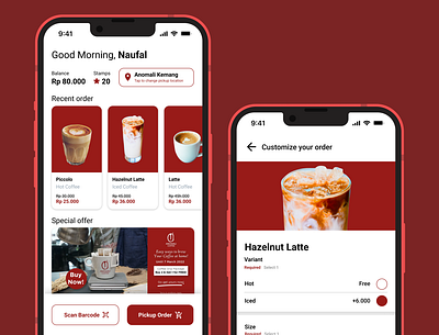 Coffee App UI Design app coffee app delivery app minimal ui uidesign uiux