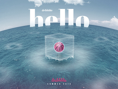 Hello dribbble box dribbble glass hello light ocean summer