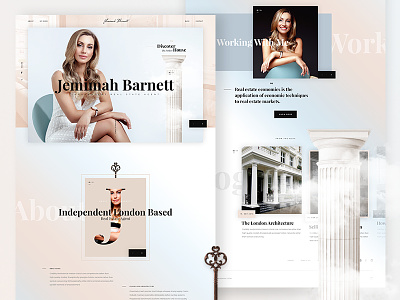 Jemimah Barnett Home agent branding design london property real estate typography ui web web design website