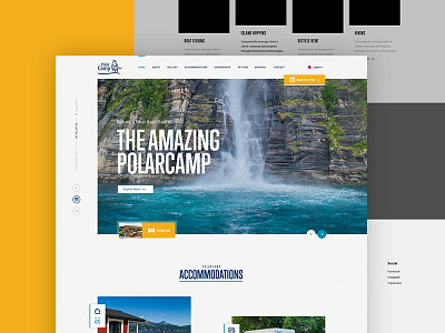 PolarCamp website - Rejected version booking design experiences travel typography ui ux web website