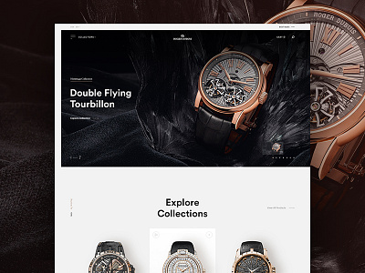 Roger Dubuis - Pitch work design swiss technology typography ui ux watches web website