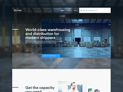 STORD - homepage logistics typography ui ux warehousing web website