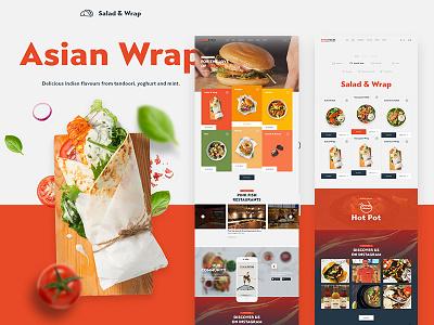 PinkFish clean ecommerce food typography ui ux webdesign website