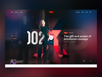 TED talks ted tedx typography ui ux webdesign website