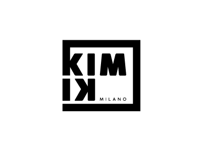 Logo Kimik apparel black brand cloth clothing design fashion logo milano wear white