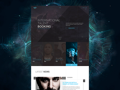 Mns Website design dj home live minimal music universe web webdesign