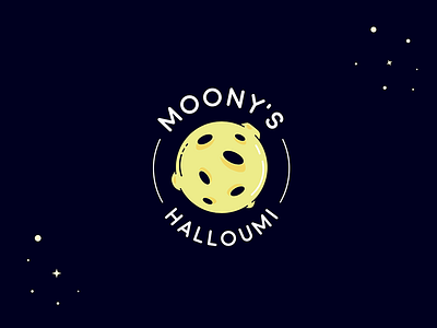 Logo Moony's Halloumi blue cheese halloumi logo minimal moon star