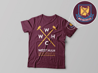 Cleveland West Ham Backers Club Logo and T Shirt Design