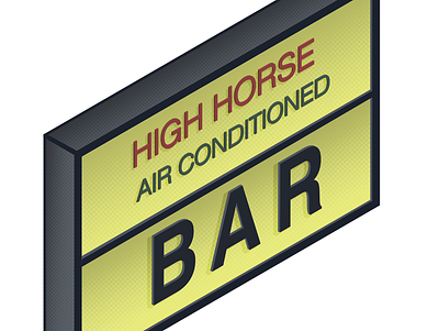 Isometric Bar Sign bar isometric sign