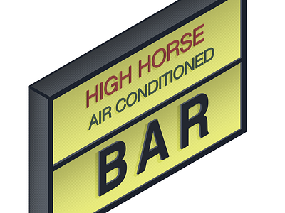 Isometric Bar Sign