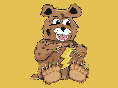 Thunderbear bear bear logo cartoon illustration lightning thunder