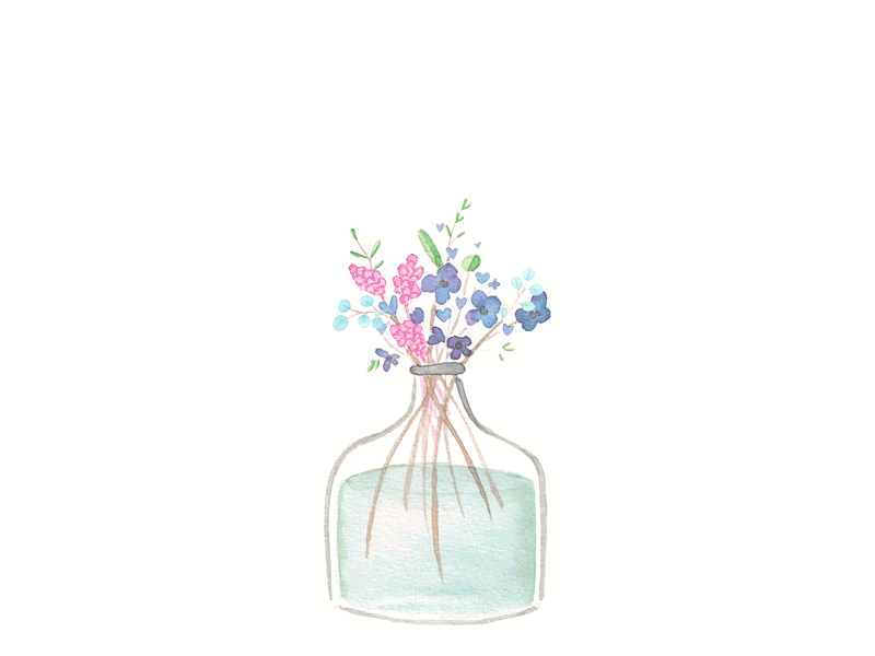 Flowers in a jar animation beauty day floral flower gif illustration jar love mother motion graphics watercolor