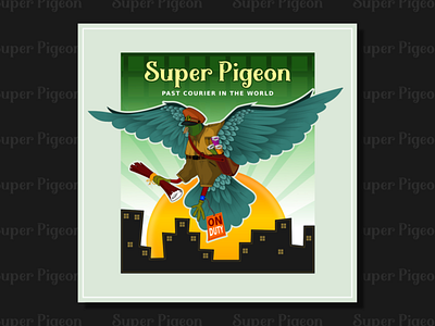 SUPER PIGEON branding design graphic design illustration logo typography vector