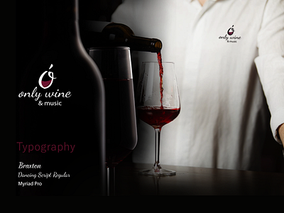 Short version of the logo for a wine bar branding design logo vector