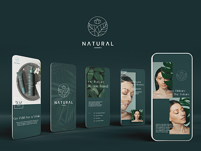 Logo for natural cosmetics branding design graphic design logo vector