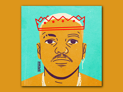 Djonga - Deus album artwork album cover black cover design crown god gold hip-hop illustration madewithcoolors minimalism poster design rapper urban art vivid colors