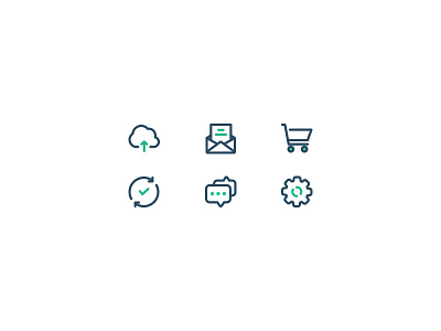 Tiny Icons backup cart chat cloud email icon illustration outline shopping storage system