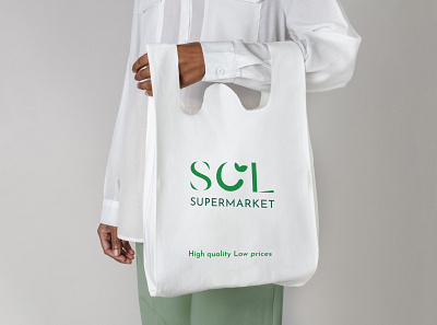 SOL SUPERMARKET branding design logo typography vector