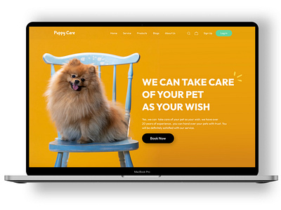 Puppy Care Pet's Service landingpage petsservice ui webpage