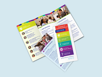 Career Development Trifold Brochure brand development brochure career development higher ed print design trifold brochure