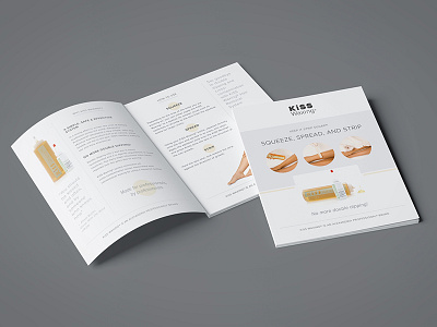 KiSS Waxing® Press Kit brand development hair removal magazine design natural skincare press kit print design skincare industry waxing