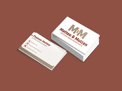 Matteo & Mullen, CPA's: Business Cards accounting brand development cpa logo design