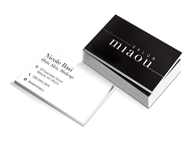 Salon Miaou: Business Card brand development branding logo logo design salon