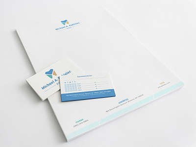 Dentist Office: Letterhead brand development business card dental dentist letterhead print design