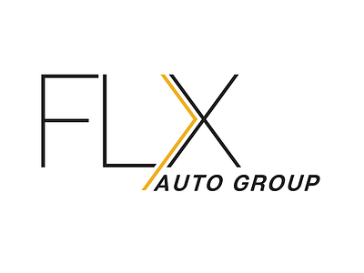 FLX Auto Group Logo auto brand development branding letterhead logo design print design