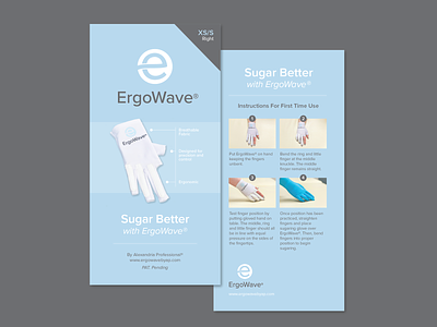 ErgoWave® Glove Packaging brand development branding logo logo design natural light photography package design print design product photography skincare sugaring