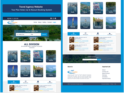 Travel Agency Website UI Design booking ui travel agency ui ui ui ux website design