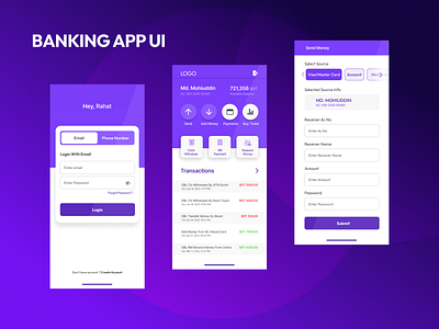 Banking App UI Concept bank app ui banking app design mobile app design mobile app ui online bank ui ux
