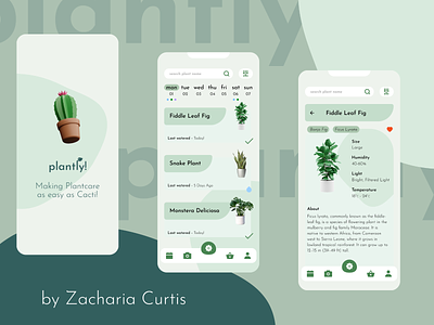 plantly! - Plant Care UI Design app design ui ux