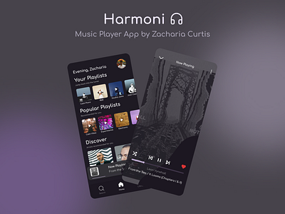 Harmoni - Music App app branding design graphic design illustration logo typography ui ux vector